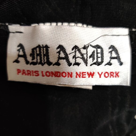 Amanda XL Vintage Black Metallic Abstract Print Tunic Blouse Long Sleeve USA - Picture 5 of 11